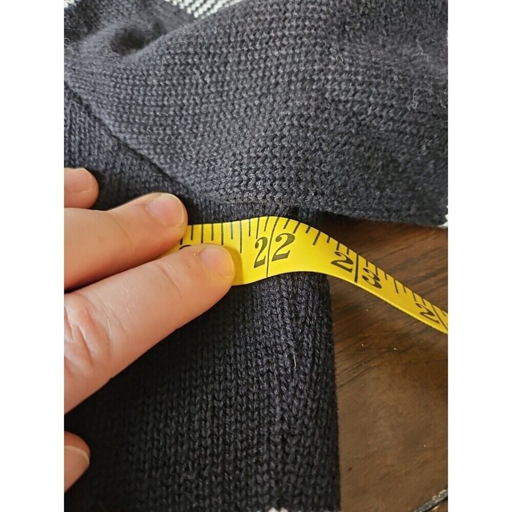 Liz Claiborne Lizwear Women's Size XL Black/ White Patchwork Sweater Heavyweight - Picture 9 of 10